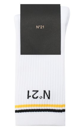Детские хлопковые носки N21 белого цвета, арт. N214A4/N0027/N21Z4U | Фото 1 (Материал: Текстиль, Хлопок; Кросс-КТ: Носки)