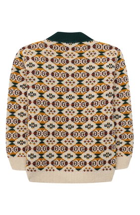 Детский шерстяной кардиган GUCCI бежевого цвета по цене 65850 руб., арт. 625270/XKBEJ | Фото 2 Детский шерстяной кардиган GUCCI бежевого цвета, арт. 625270/XKBEJ | Фото 2 (Рукава: Длинные; Материал внешний: Шерсть; Мальчики Кросс-КТ: Кардиган-одежда; Региональные ограничения белый список (Axapta Mercury): RU; Ростовка одежда: 10 - 11 лет | 140 - 146см, 12 лет | 152 см, 4 года | 104 см, 5 лет | 110 см, 6 лет | 116 см, 8 лет | 128 см)