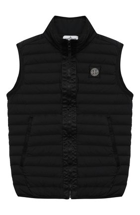 Детский пуховый жилет STONE ISLAND черного цвета по цене 27750 руб., арт. 7316G0132/14 | Фото 1 Детский пуховый жилет STONE ISLAND черного цвета, арт. 7316G0132/14 | Фото 1