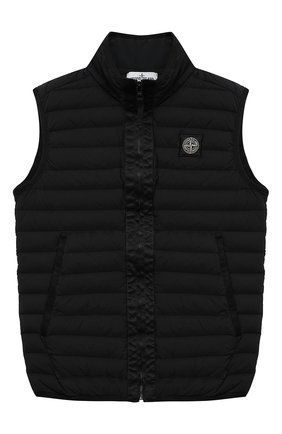 Детский пуховый жилет STONE ISLAND черного цвета по цене 25900 руб., арт. 7316G0132/10-12 | Фото 1 Детский пуховый жилет STONE ISLAND черного цвета, арт. 7316G0132/10-12 | Фото 1