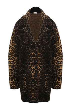 Женское шерстяное пальто SAINT LAURENT леопардового цвета по цене 210500 руб., арт. 633418/YARC2 | Фото 1 Женское шерстяное пальто SAINT LAURENT леопардового цвета, арт. 633418/YARC2 | Фото 1