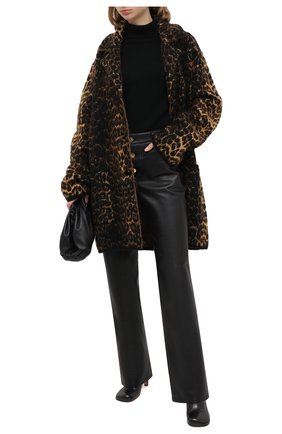 Женское шерстяное пальто SAINT LAURENT леопардового цвета по цене 210500 руб., арт. 633418/YARC2 | Фото 2 Женское шерстяное пальто SAINT LAURENT леопардового цвета, арт. 633418/YARC2 | Фото 2