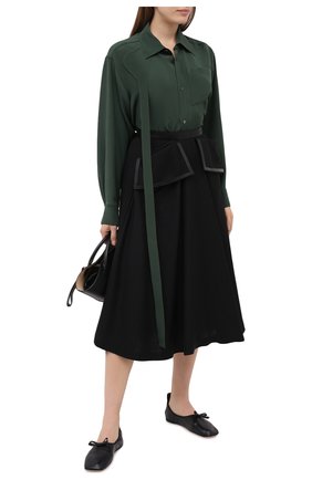 Женская юбка LOEWE черного цвета по цене 143500 руб., арт. S359344XAN | Фото 2 Женская юбка LOEWE черного цвета, арт. S359344XAN | Фото 2 (Материал внешний: Хлопок, Вискоза, Лен; Длина Ж (юбки, платья, шорты): Миди; Женское Кросс-КТ: Юбка-одежда; Стили: Кэжуэл)