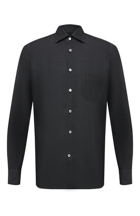 Мужская хлопковая рубашка KITON темно-серого цвета по цене 49950 руб., арт. UMCNERH0741801 | Фото 1 Мужская хлопковая рубашка KITON темно-серого цвета, арт. UMCNERH0741801 | Фото 1