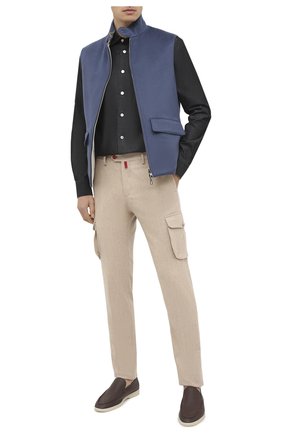 Мужская хлопковая рубашка KITON темно-серого цвета по цене 49950 руб., арт. UMCNERH0741801 | Фото 2 Мужская хлопковая рубашка KITON темно-серого цвета, арт. UMCNERH0741801 | Фото 2