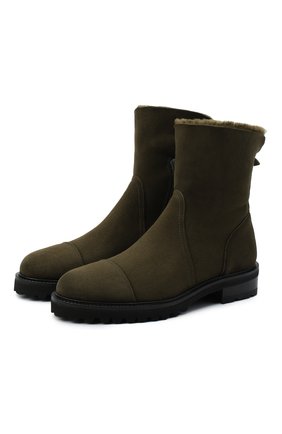 Женские замшевые ботинки KITON хаки цвета по цене 105000 руб., арт. D50805X04T78 | Фото 1 Женские замшевые ботинки KITON хаки цвета, арт. D50805X04T78 | Фото 1