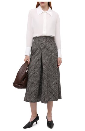 Женская шерстяная юбка DOLCE & GABBANA серого цвета по цене 78150 руб., арт. F4BX1T/FQMIB | Фото 2 Женская шерстяная юбка DOLCE & GABBANA серого цвета, арт. F4BX1T/FQMIB | Фото 2