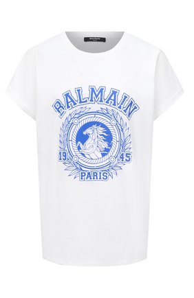 Женская хлопковая футболка BALMAIN разноцветного цвета по цене 37450 руб., арт. UF01351/I589 | Фото 1 Женская хлопковая футболка BALMAIN разноцветного цвета, арт. UF01351/I589 | Фото 1