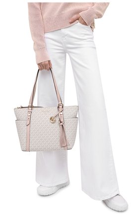 Женский сумка-шопер nomad MICHAEL MICHAEL KORS бежевого цвета по цене 23000 руб., арт. 30T0GNXT2B | Фото 2 Женский сумка-шопер nomad MICHAEL MICHAEL KORS бежевого цвета, арт. 30T0GNXT2B | Фото 2