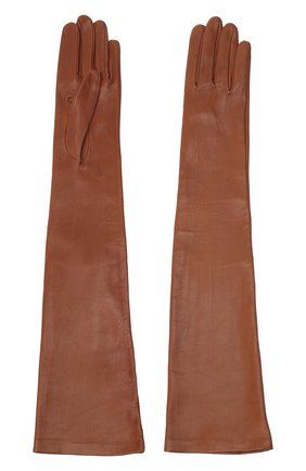 Женские кожаные перчатки DRIES VAN NOTEN коричневого цвета по цене 39950 руб., арт. 202-10102-101 | Фото 2 Женские кожаные перчатки DRIES VAN NOTEN коричневого цвета, арт. 202-10102-101 | Фото 2