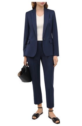 Женские шерстяные брюки STELLA MCCARTNEY темно-синего цвета по цене 51500 руб., арт. 601806/SGB07 | Фото 2 Женские шерстяные брюки STELLA MCCARTNEY темно-синего цвета, арт. 601806/SGB07 | Фото 2