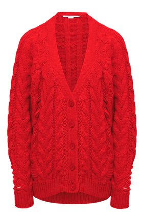 Женский шерстяной кардиган STELLA MCCARTNEY красного цвета по цене 75500 руб., арт. 601797/S2203 | Фото 1 Женский шерстяной кардиган STELLA MCCARTNEY красного цвета, арт. 601797/S2203 | Фото 1
