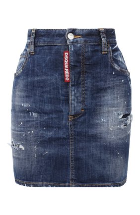 Женская джинсовая юбка DSQUARED2 синего цвета по цене 35000 руб., арт. S80MA0005/S30342 | Фото 1 Женская джинсовая юбка DSQUARED2 синего цвета, арт. S80MA0005/S30342 | Фото 1