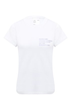 Женская хлопковая футболка HELMUT LANG белого цвета по цене 17050 руб., арт. K06DW504 | Фото 1 Женская хлопковая футболка HELMUT LANG белого цвета, арт. K06DW504 | Фото 1
