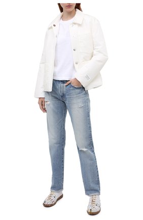 Женская хлопковая футболка HELMUT LANG белого цвета по цене 17050 руб., арт. K06DW504 | Фото 2 Женская хлопковая футболка HELMUT LANG белого цвета, арт. K06DW504 | Фото 2