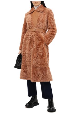 Женская дубленка из овчины CHLOÉ розового цвета по цене 573500 руб., арт. CHC20ACM01206 | Фото 2 Женская дубленка из овчины CHLOÉ розового цвета, арт. CHC20ACM01206 | Фото 2