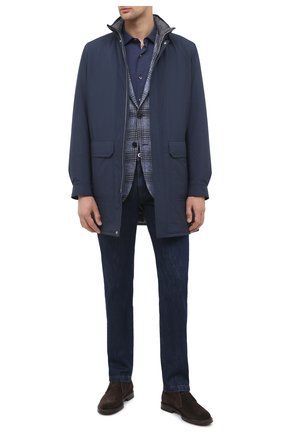 Мужская хлопковая рубашка ERMENEGILDO ZEGNA темно-синего цвета по цене 26400 руб., арт. UVX07/SAF2 | Фото 2 Мужская хлопковая рубашка ERMENEGILDO ZEGNA темно-синего цвета, арт. UVX07/SAF2 | Фото 2