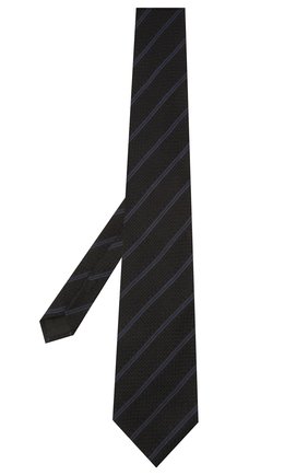 Мужской галстук из шелка и шерсти TOM FORD темно-синего цвета, арт. 8TF14/XTF | Фото 2 (Принт: С принтом; Материал: Текстиль, Шерсть, Шелк; Региональные ограничения белый список (Axapta Mercury): RU)
