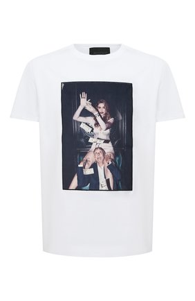 Мужская хлопковая футболка LIMITATO белого цвета по цене 15650 руб., арт. BE CAREFUL/T-SHIRT | Фото 1 Мужская хлопковая футболка LIMITATO белого цвета, арт. BE CAREFUL/T-SHIRT | Фото 1
