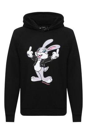Мужской хлопковое худи DOM REBEL черного цвета по цене 21350 руб., арт. RABBIT/H00DY | Фото 1 Мужской хлопковое худи DOM REBEL черного цвета, арт. RABBIT/H00DY | Фото 1