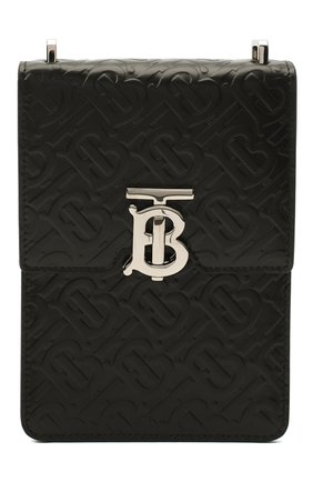 Мужская кожаная сумка robin BURBERRY черного цвета, арт. 8032899 | Фото 1 (Материал: Натуральная кожа; Ремень/цепочка: На ремешке; Размер: mini)