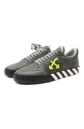 Мужские кожаные кеды vulcanized OFF-WHITE серого цвета по цене 31750 руб., арт. 0MIA085F20LEA0040970 | Фото 1 Мужские кожаные кеды vulcanized OFF-WHITE серого цвета, арт. 0MIA085F20LEA0040970 | Фото 1