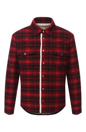 Мужская куртка-рубашка SAINT LAURENT красного цвета по цене 79950 руб., арт. 636685/Y592V | Фото 1 Мужская куртка-рубашка SAINT LAURENT красного цвета, арт. 636685/Y592V | Фото 1