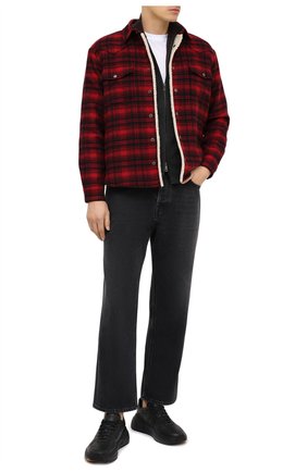 Мужская куртка-рубашка SAINT LAURENT красного цвета по цене 79950 руб., арт. 636685/Y592V | Фото 2 Мужская куртка-рубашка SAINT LAURENT красного цвета, арт. 636685/Y592V | Фото 2