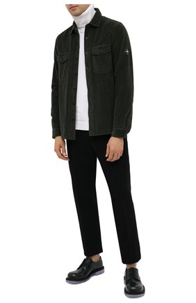 Мужская хлопковая рубашка STONE ISLAND зеленого цвета по цене 25250 руб., арт. 731512111 | Фото 2 Мужская хлопковая рубашка STONE ISLAND зеленого цвета, арт. 731512111 | Фото 2