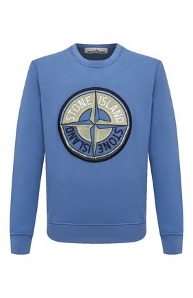 Мужской хлопковый свитшот STONE ISLAND синего цвета по цене 27050 руб., арт. 731563094 | Фото 1 Мужской хлопковый свитшот STONE ISLAND синего цвета, арт. 731563094 | Фото 1