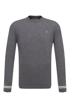 Мужской шерстяной джемпер STONE ISLAND серого цвета по цене 24450 руб., арт. 7315544C4 | Фото 1 Мужской шерстяной джемпер STONE ISLAND серого цвета, арт. 7315544C4 | Фото 1