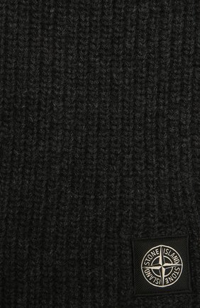 Мужской шерстяной шарф STONE ISLAND темно-серого цвета по цене 15350 руб., арт. 7315N15B5 | Фото 2 Мужской шерстяной шарф STONE ISLAND темно-серого цвета, арт. 7315N15B5 | Фото 2
