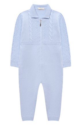 Детский шерстяной комбинезон BABY T голубого цвета по цене 9720 руб., арт. 20AI031TZ/18M-3A | Фото 1 Детский шерстяной комбинезон BABY T голубого цвета, арт. 20AI031TZ/18M-3A | Фото 1