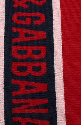 Детский шерстяной шарф DOLCE & GABBANA красного цвета, арт. LBKA53/JAVWG | Фото 2 (Материал: Шерсть, Текстиль; Региональные ограничения белый список (Axapta Mercury): RU)
