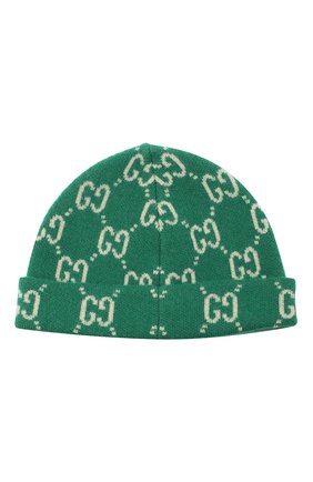 Детского шерстяная шапка GUCCI зеленого цвета по цене 8300 руб., арт. 627559/3K206 | Фото 2 Детского шерстяная шапка GUCCI зеленого цвета, арт. 627559/3K206 | Фото 2