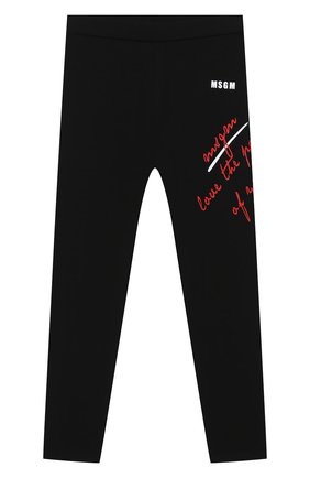 Детского хлопковые леггинсы MSGM KIDS черного цвета по цене 3845 руб., арт. 025148 | Фото 1 Детского хлопковые леггинсы MSGM KIDS черного цвета, арт. 025148 | Фото 1