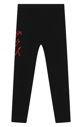 Детского хлопковые леггинсы MSGM KIDS черного цвета по цене 3845 руб., арт. 025148 | Фото 2 Детского хлопковые леггинсы MSGM KIDS черного цвета, арт. 025148 | Фото 2