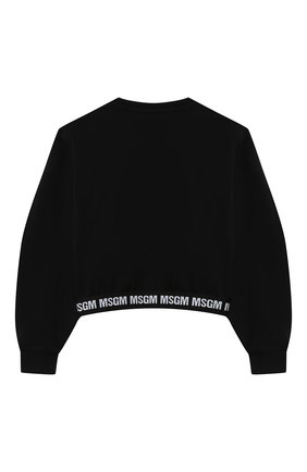 Детский хлопковый свитшот MSGM KIDS черного цвета по цене 7995 руб., арт. 025206 | Фото 2 Детский хлопковый свитшот MSGM KIDS черного цвета, арт. 025206 | Фото 2