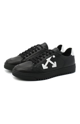 Женские кожаные кеды arrow OFF-WHITE черно-белого цвета по цене 34300 руб., арт. 0WIA177F20LEA0011001 | Фото 1 Женские кожаные кеды arrow OFF-WHITE черно-белого цвета, арт. 0WIA177F20LEA0011001 | Фото 1
