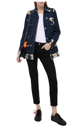 Женские кожаные кеды arrow OFF-WHITE черно-белого цвета по цене 34300 руб., арт. 0WIA177F20LEA0011001 | Фото 2 Женские кожаные кеды arrow OFF-WHITE черно-белого цвета, арт. 0WIA177F20LEA0011001 | Фото 2