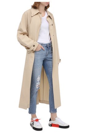 Женские кожаные кеды arrow OFF-WHITE черно-белого цвета по цене 26400 руб., арт. 0WIA216E20LEA0010110 | Фото 2 Женские кожаные кеды arrow OFF-WHITE черно-белого цвета, арт. 0WIA216E20LEA0010110 | Фото 2
