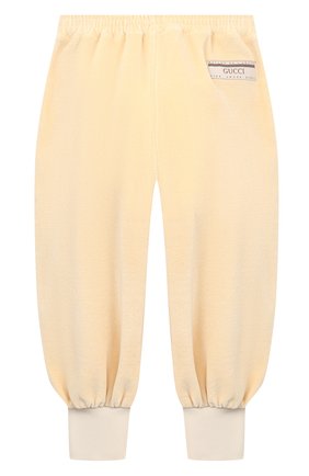 Детские хлопковые брюки GUCCI бежевого цвета по цене 18200 руб., арт. 634414/XJCT8 | Фото 2 Детские хлопковые брюки GUCCI бежевого цвета, арт. 634414/XJCT8 | Фото 2