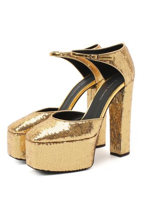 Женская текстильные туфли GIUSEPPE ZANOTTI DESIGN золотого цвета по цене 72200 руб., арт. I060012/002 | Фото 1 Женская текстильные туфли GIUSEPPE ZANOTTI DESIGN золотого цвета, арт. I060012/002 | Фото 1