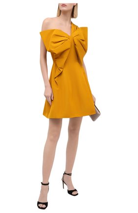 Женское платье из хлопка и вискозы OSCAR DE LA RENTA желтого цвета по цене 399500 руб., арт. 20PN638M0F | Фото 2 Женское платье из хлопка и вискозы OSCAR DE LA RENTA желтого цвета, арт. 20PN638M0F | Фото 2