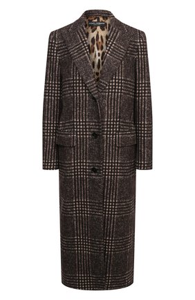 Женское шерстяное пальто DOLCE & GABBANA коричневого цвета по цене 267000 руб., арт. F0AH4T/FQMHZ | Фото 1 Женское шерстяное пальто DOLCE & GABBANA коричневого цвета, арт. F0AH4T/FQMHZ | Фото 1