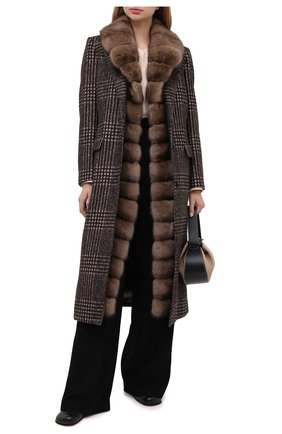 Женское шерстяное пальто DOLCE & GABBANA коричневого цвета по цене 267000 руб., арт. F0AH4T/FQMHZ | Фото 2 Женское шерстяное пальто DOLCE & GABBANA коричневого цвета, арт. F0AH4T/FQMHZ | Фото 2