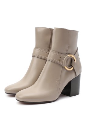 Женские кожаные ботильоны demi CHLOÉ серого цвета по цене 79950 руб., арт. CHC20A36091 | Фото 1 Женские кожаные ботильоны demi CHLOÉ серого цвета, арт. CHC20A36091 | Фото 1