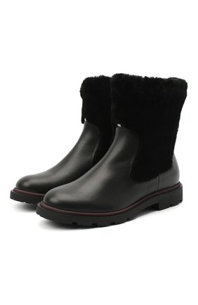 Женские кожаные ботинки BALLY черного цвета по цене 55150 руб., арт. GRADY-FUR/00 | Фото 1 Женские кожаные ботинки BALLY черного цвета, арт. GRADY-FUR/00 | Фото 1