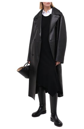 Женское платье из вискозы и шерсти ANN DEMEULEMEESTER черного цвета по цене 69950 руб., арт. 2002-2204-P-181-099 | Фото 2 Женское платье из вискозы и шерсти ANN DEMEULEMEESTER черного цвета, арт. 2002-2204-P-181-099 | Фото 2