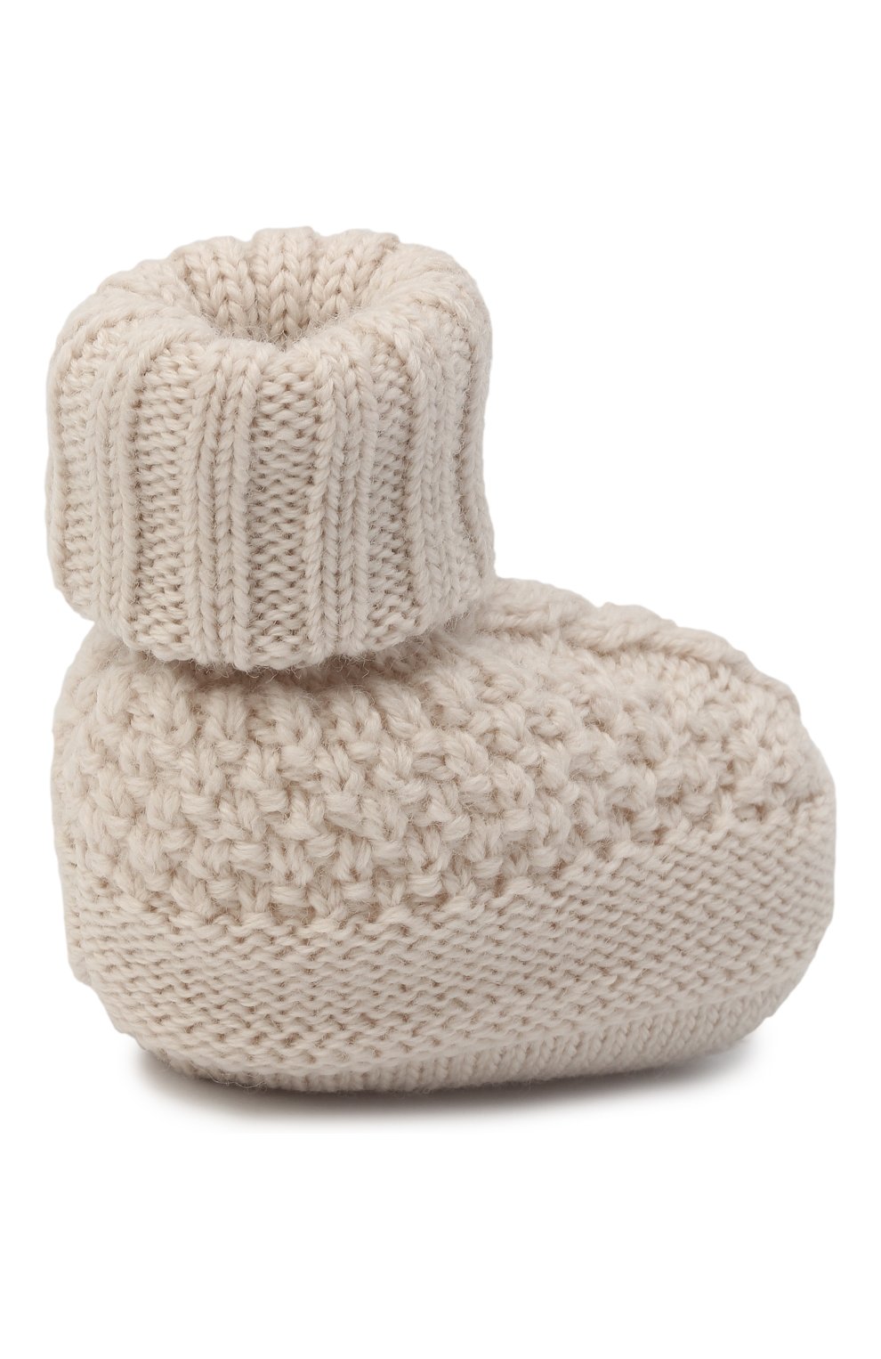 Детские шерстяные пинетки BABY T бежевого цвета по цене 3100 руб., арт. 20AI033SA | Фото 3 Детские шерстяные пинетки BABY T бежевого цвета, арт. 20AI033SA | Фото 3